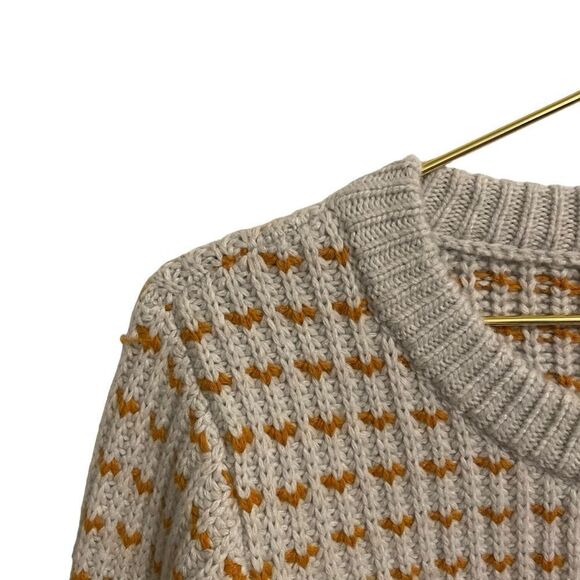 Madewell Striped Barfield Sweater 70's Inspired Retro Ski Wool Blend Size Small - Picture 5 of 8